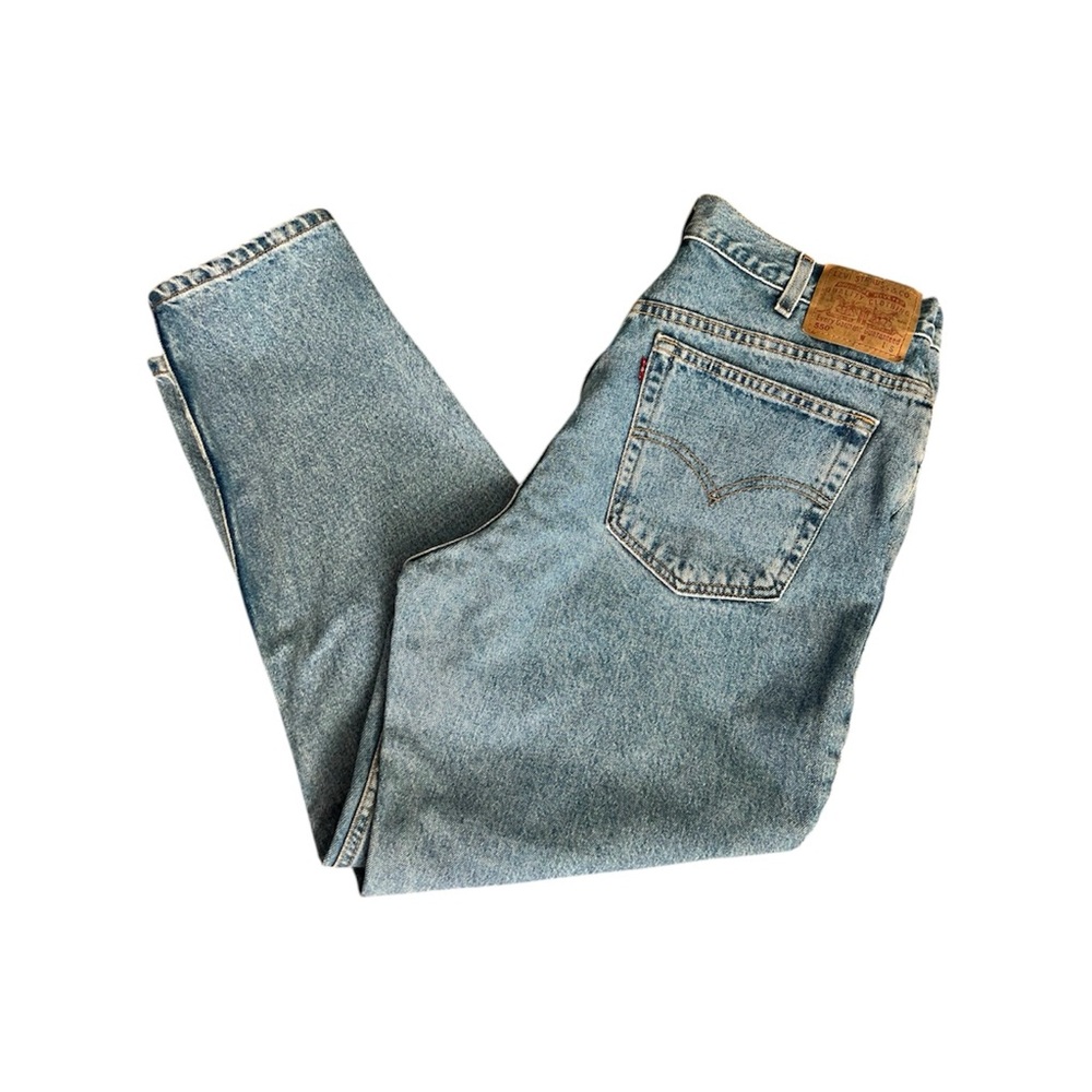 Vintage 2002 Levi’s 550 Relaxed Fit Tapered Leg Jeans Light Wash Y2K Plus Sz 18S